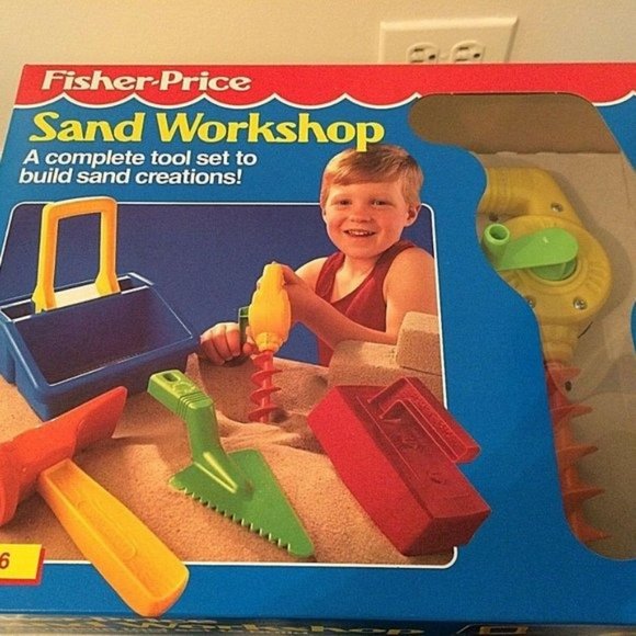 Vintage FISHER PRICE Toy Sand Workshop #2038 New 1990 Retired Collectible